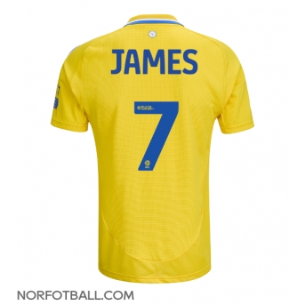 Billige Fotballdrakt Leeds United Daniel James #7 Replika Bortedrakt 2024-25 Kortermet